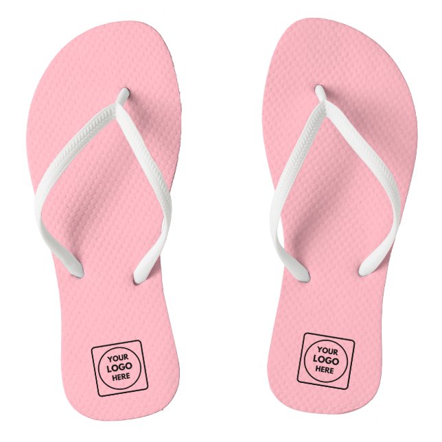 Blush Pink Custom Logo | Modern Promotional Wear Flip Flops (Footbed)