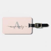 Blush Pink Custom Name Monogram Gift Favour Girly