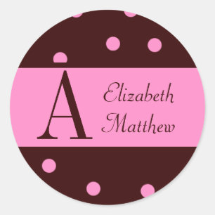 Blush Pink Customize Last and First Name Sticker
