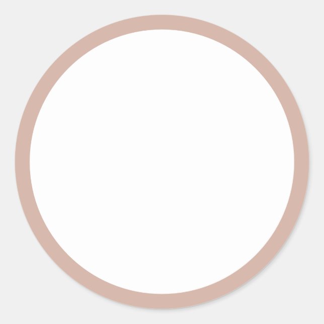 Blush Pink D2AFA1 Blank Classic Round Sticker (Front)