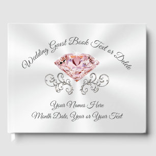 Blush Pink Diamond Personnalisé Mariage Livre d'in