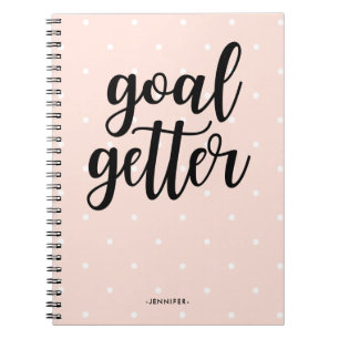 Blush Pink Dots Goal Getter Notebook