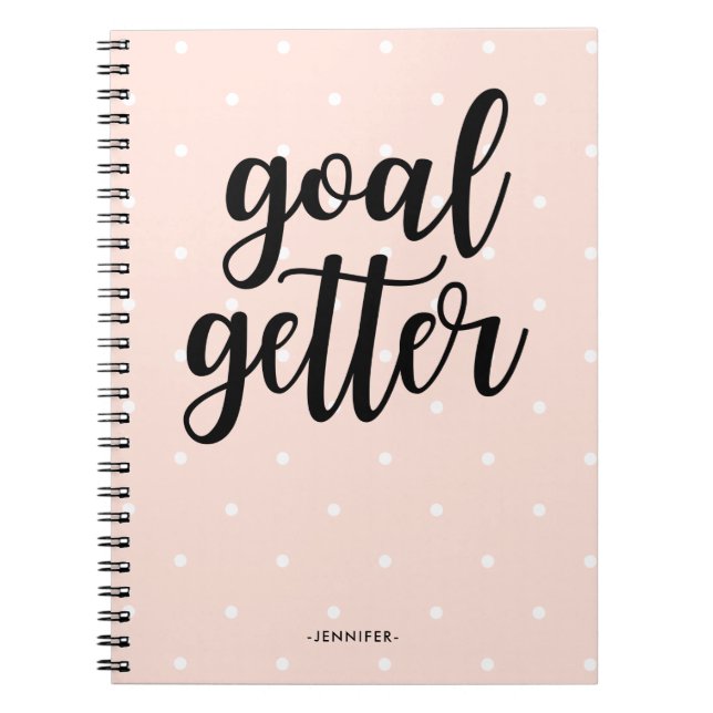 Blush Pink Dots | Goal Getter Notebook (Front)
