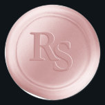 Blush Pink Double Monogram Wedding Wax Seals<br><div class="desc">These elegant traditional style serif 2 Letter double Monogram Faux Wax Seal Stickers in the Light Blush Pink colorway will make the perfect finishing touch to your save the dates, wedding invitations, or other special occasion stationery. Seal your envelopes or favour bags easily and beautifully with the look of real...</div>