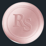 Blush Pink Double Monogram Wedding Wax Seals<br><div class="desc">These elegant traditional style serif 2 Letter double Monogram Faux Wax Seal Stickers in the Light Blush Pink colorway will make the perfect finishing touch to your save the dates, wedding invitations, or other special occasion stationery. Seal your envelopes or favour bags easily and beautifully with the look of real...</div>