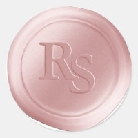 Blush Pink Double Monogram Wedding Wax Seals