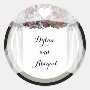 Blush Pink & Dusty Green Wedding Sticker