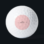 Blush Pink Dusty Pink Modern Minimalist Name Golf Balls<br><div class="desc">A modern and simple, golf ball. A beautiful modern script, paired with a block typography font, on an elegant and colourful background. Easy to customize the name and back ground colour! Perfect give for any occasion: wedding, bridal shower, sweet 16 birthday, anniversary, baby shower, engagement party, or bachelorette party gift!...</div>