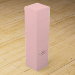 Blush Pink Dusty Pink Modern Minimalist Name Wine Box<br><div class="desc">A modern and simple, custom name wine gift box. First name in a beautiful modern script, paired with a block typography font, on an elegant and colourful background. Easy to customize the name and back ground colour! Perfect give for any occasion: wedding, bridal shower, anniversary, baby shower, engagement party, or...</div>