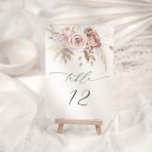Blush Pink Dusty Rose Floral Wedding Table Number<br><div class="desc">Step into a realm of timeless elegance and whispered promises with our exquisite item, where the delicate beauty of dusty rose petals intertwines with the soft allure of pastel blooms. This captivating design embodies the essence of romance and sophistication, with muted blush botanicals delicately arranged to evoke a sense of...</div>