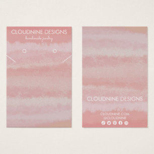 Blush Pink Earring Necklace Jewellery Display Card