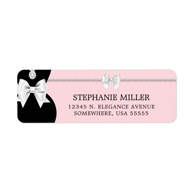 Blush Pink Elegant Fancy Tiffany Return Address (Front)