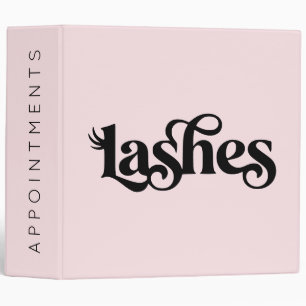 Blush Pink Elegant Lashes Appointments  Binder
