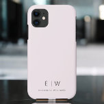 Blush Pink Elegant Minimalist Monogram Name iPhone 11 Case<br><div class="desc">Elevate your smartphone with our Classic Elegant Modern Minimalist Monogram Name iPhone Case. This meticulously designed case combines timeless sophistication with contemporary minimalism. Crafted to perfection, it not only protects your device but also adds a touch of personalized style. The monogram and name customization options make it uniquely yours, adding...</div>