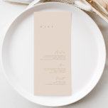 Blush Pink Elegant Minimalist Wedding Flat Menu<br><div class="desc">Design features an handwritten font and modern minimalist design. Designed to coordinate with for the «SERENA» Wedding Invitation Collection. To change details, click «Personalize». To move the text or change the size, font, or colour, click «Click to customize further» It. View the collection link on this page to see all...</div>
