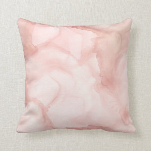 Blush Pink Elegant Modern Abstract Pastel Painting Throw Pillow