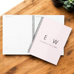 Blush Pink Elegant Modern Minimalist Monogram Name Planner<br><div class="desc">Achieve organization and style in one with our Classic Elegant Modern Minimalist Monogram Planner. This meticulously designed planner seamlessly blends timeless sophistication with contemporary minimalism, making it an essential tool for staying on top of your schedule. Crafted with precision and attention to detail, this planner is more than just a...</div>