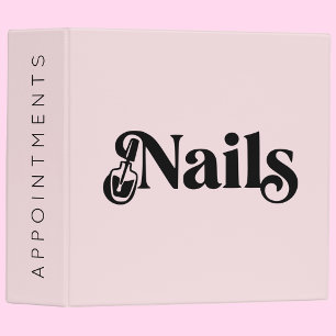 Blush Pink Elegant Nails Appointments  Binder
