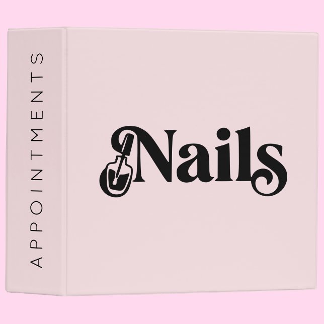 Blush Pink Elegant Nails Appointments  Binder (Creator Uploaded)