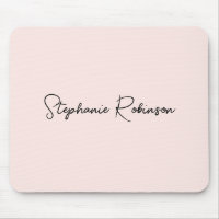 Blush Pink Elegant Script Personalized Monogram