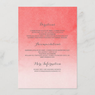 Blush Pink Elegant Wedding Details Enclosure Card