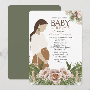 Blush Pink Expectant Mom Baby Shower Invitation