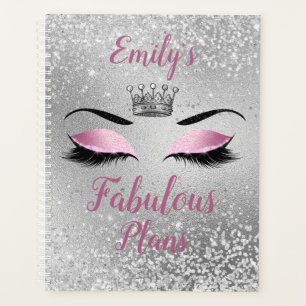Blush Pink Fabulous Glitter Eyes Planner