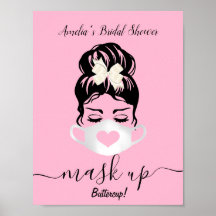 Blush Pink Face Mask Required Social Events Safety