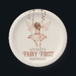Blush Pink Fairy First Custom 1st Birthday Party Paper Plate<br><div class="desc">Set the table for an enchanting celebration with the Blush Pink Fairy First Arched 1st Birthday Party Paper Plates. These beautifully designed plates feature soft pastel pink tones, delicate fairy illustrations, and whimsical floral accents that perfectly capture the magic of a fairy garden-themed party. The arched design adds a touch...</div>