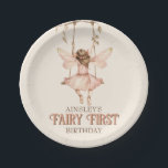 Blush Pink Fairy First Custom 1st Birthday Party Paper Plate<br><div class="desc">Set the table for an enchanting celebration with the Blush Pink Fairy First Arched 1st Birthday Party Paper Plates. These beautifully designed plates feature soft pastel pink tones, delicate fairy illustrations, and whimsical floral accents that perfectly capture the magic of a fairy garden-themed party. The arched design adds a touch...</div>