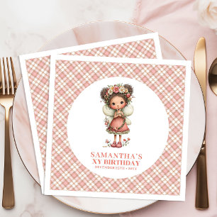 Blush Pink Fairy Whimsy 6th Birthday Party Napkins