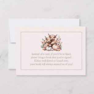 Blush Pink Fall Pumpkin books for baby Thank You Card