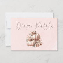 Blush Pink Fall Pumpkin Diaper raffle