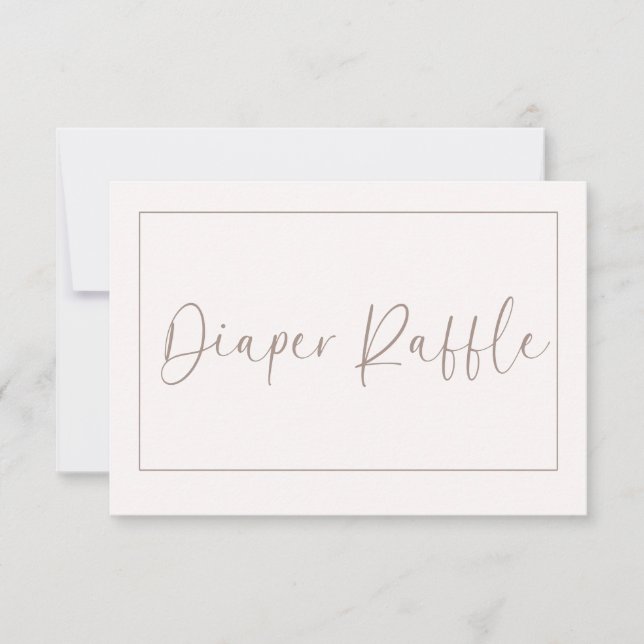  Blush Pink Fall Pumpkin Diaper raffle  Thank You Card (Front)