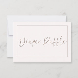 Blush Pink Fall Pumpkin Diaper raffle Thank You Card