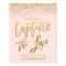 Blush Pink Faux Gold Glitter Wedding Hashtag Sign