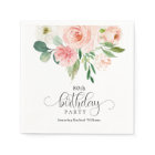 Blush Pink Feminine Floral 80th Birthday Party