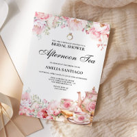 Blush Pink Floral Afternoon Tea Bridal Shower