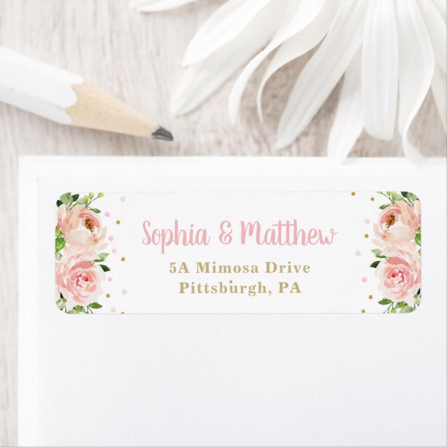 Blush Pink Floral Baby Shower Girl Bridal Wedding (Insitu)
