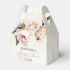 Blush Pink Floral Bridal Shower Favour Boxes