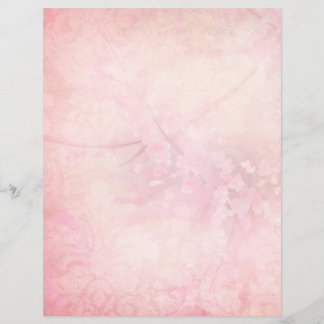 Blush Pink Floral & Damask Scrapbook Paper