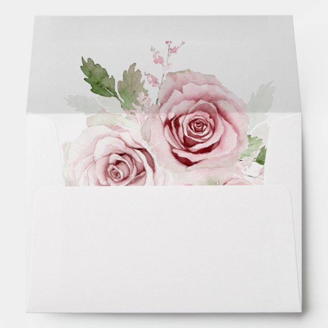 Blush Pink Floral Envelope (Back (Bottom))