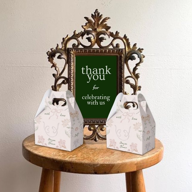Blush Pink Floral Garden Wedding With Love Gift Favor Box (Creator Uploaded)
