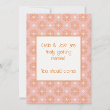 Blush Pink Floral Globes Wedding Invitation