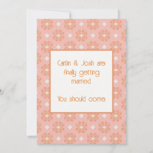 Blush Pink Floral Globes Wedding Invitation