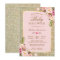 Blush Pink Floral Gold Sparkles Baby Shower