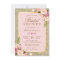 Blush Pink Floral Gold Sparkles Bridal Shower