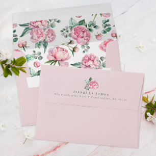 Blush Pink Floral Greenery Baby In Bloom Shower  Envelope