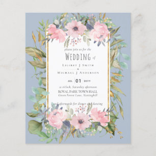 Blush Pink Floral Greenery Boho Wedding
