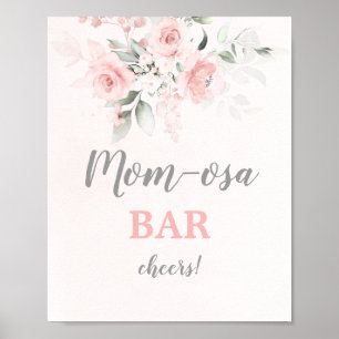 Blush Pink Floral Mimosa Bar sign